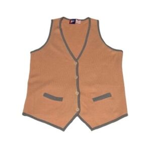 TAIL brand Vintage Women Sweater Vest Small V-Neck Tennis Pickleball Golf Pocket